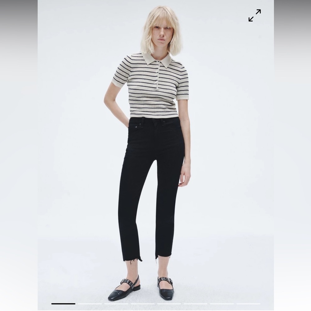 NEW WITH TAGS: Rag & Bone Wren ankle straight black jeans size 27